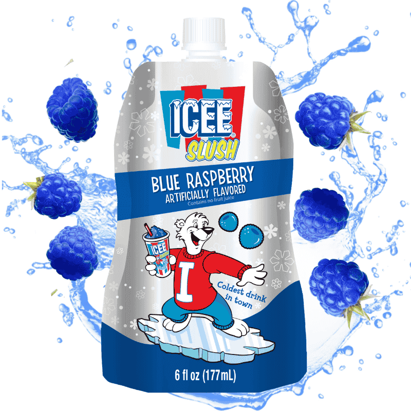 Icee Slush Blue Raspberry Freeze & Squeeze Drink Pouch 177ml