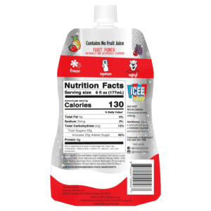 Icee Slush Fruit Punch Freeze & Squeeze Drink Pouch 177ml