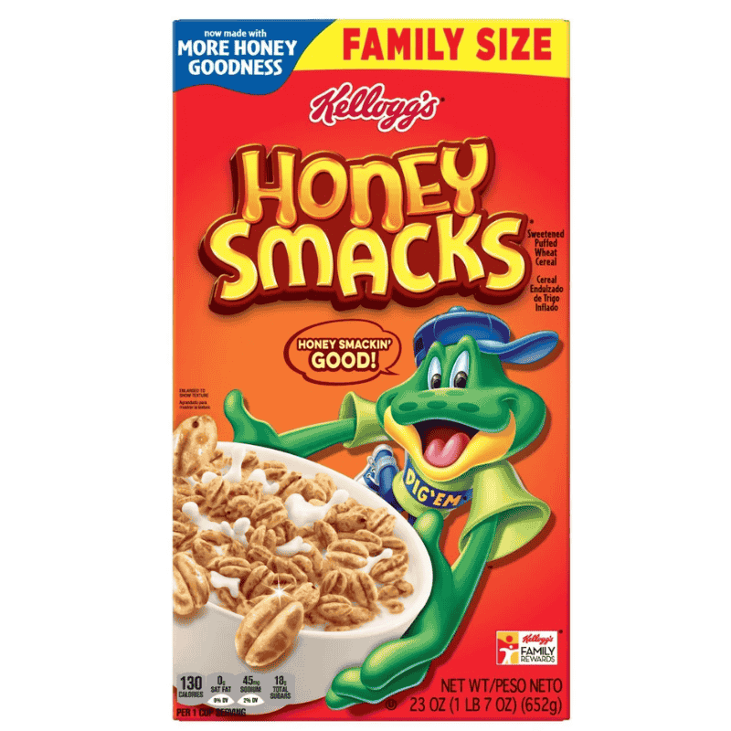 Kelloggs Honey Smacks Family Size 21.2oz