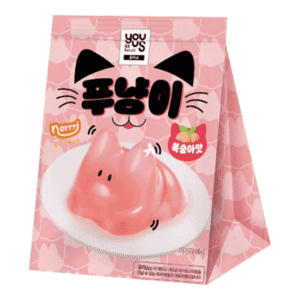 Norri Youus Puyangi Jelly Gomita Gato Durazno Rosa 90g