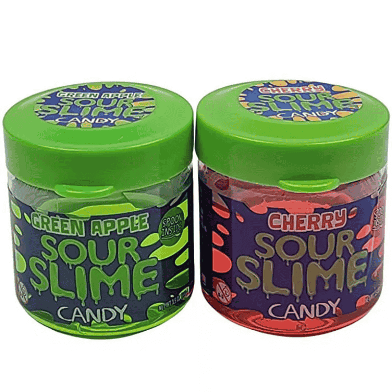 Sour Slime Candy Cherry Green Apple 3.5oz
