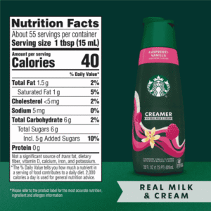 starbucks creamer raspberry vanilla 828ml