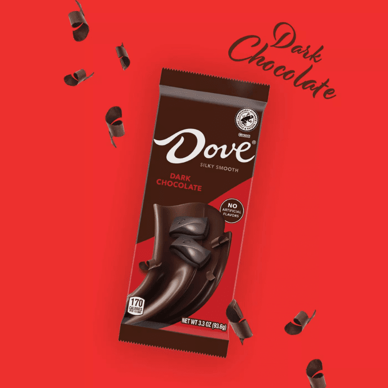Dove Dark Chocolate Candy Bar 3.3oz (93.6g)