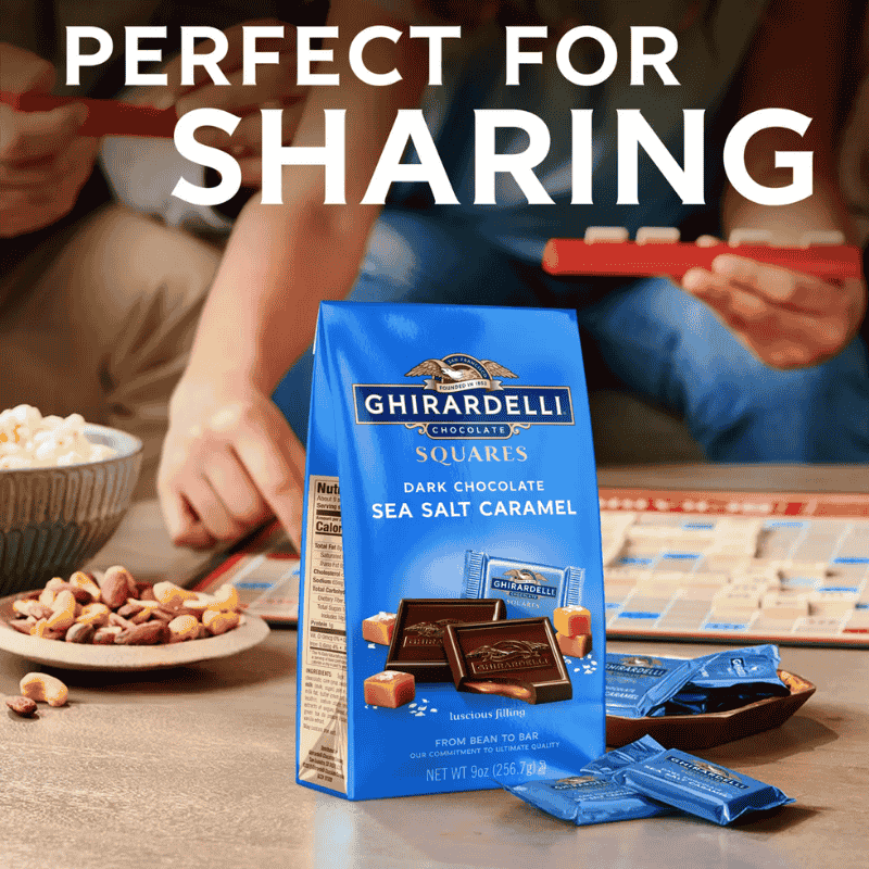 Ghirardelli Dark Chocolate Sea Salt Caramel Squares 5.32oz (151g)