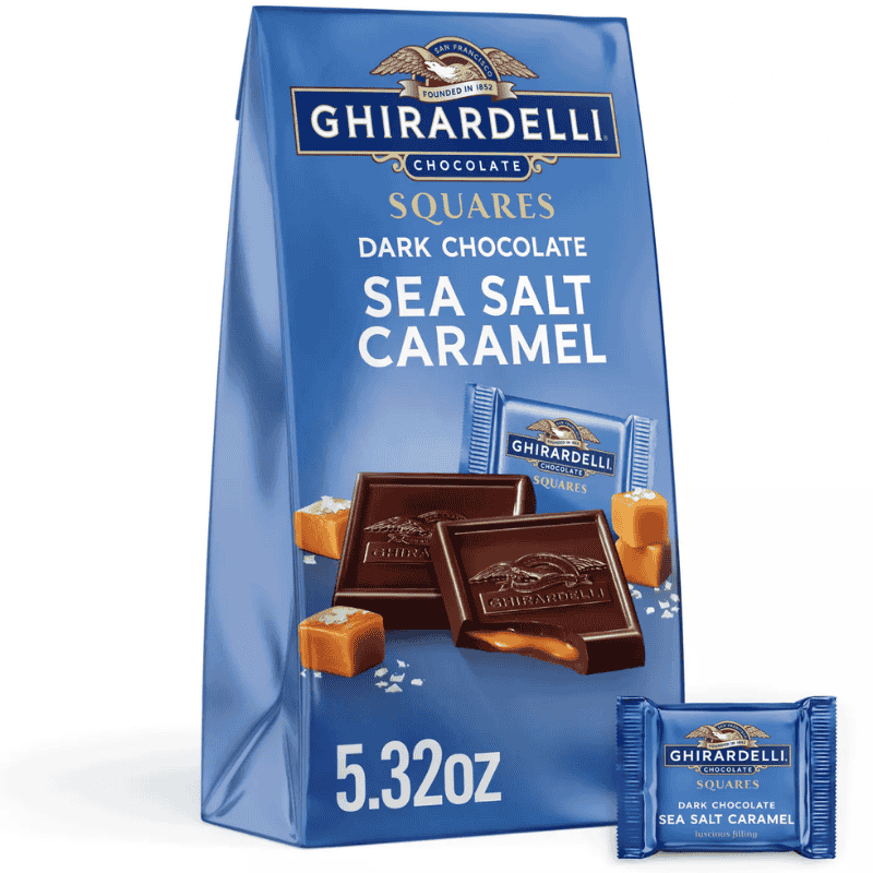 Ghirardelli Dark Chocolate Sea Salt Caramel Squares 5.32oz (151g)
