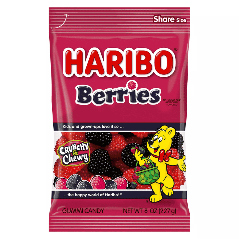 Haribo Berries Gummi Candy - Share Size 8oz (227g)