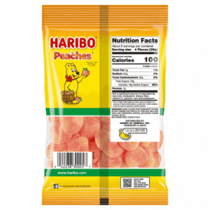 Haribo Peaches Gummi Candy 8oz (227g)