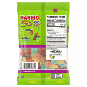 Haribo Sour Sodas Gummi Candy 7oz (198g)