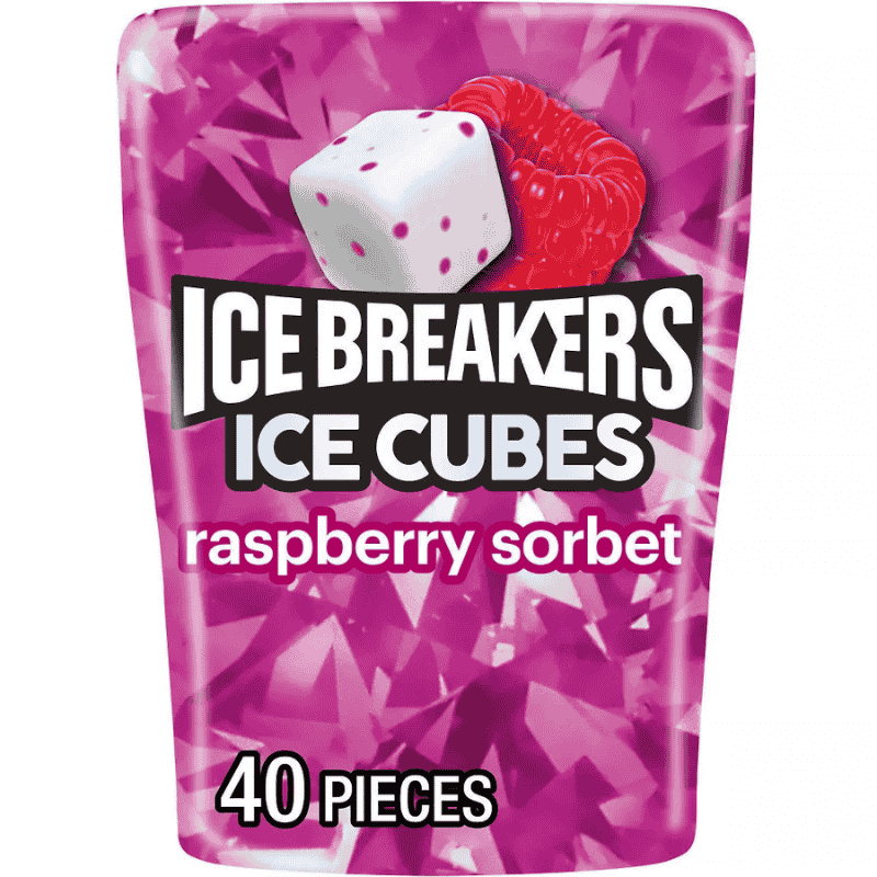 Ice Breakers Ice Cubes Raspberry Sorbet Sugar Free 40 piezas
