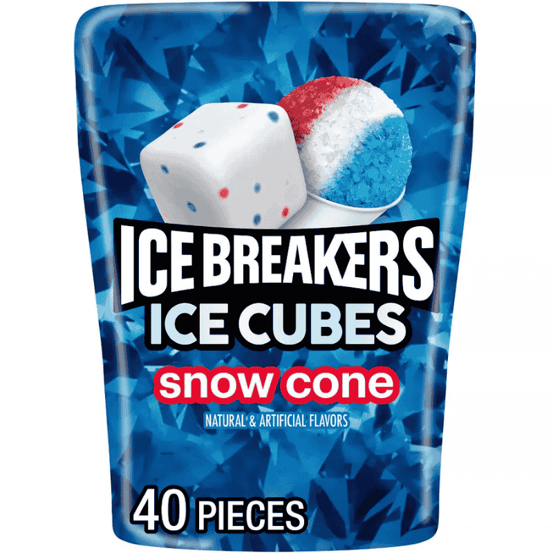 Ice Breakers Ice Cubes Snow Cone Sugar Free 40 piezas