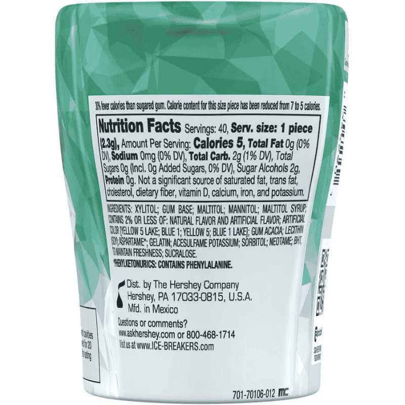 Ice Breakers Ice Cubes Wintergreen Sugar Free 40 piezas
