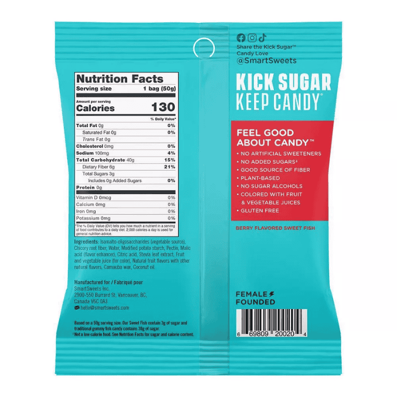 SmartSweets Sweet Fish Soft and Chewy Candy - 1.8oz (50g)