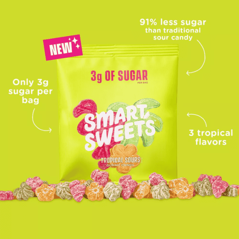 SmartSweets Tropical Sours Gummy Candy - 1.8oz (50g)