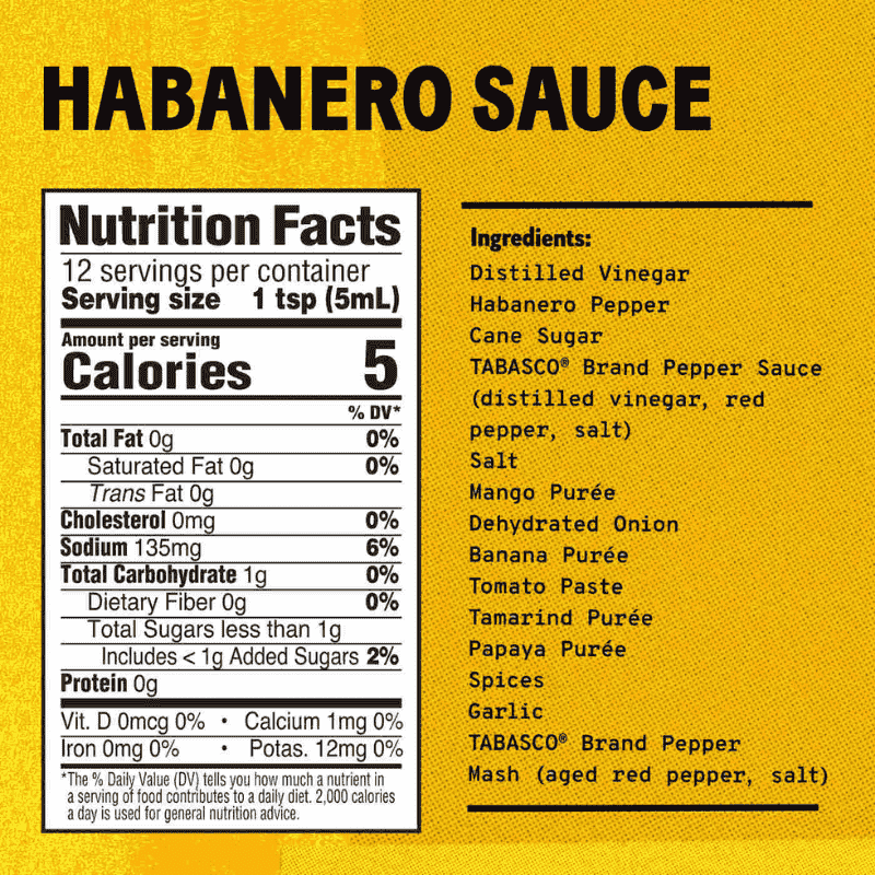 Tabasco Habanero Sauce 2oz (59ml)