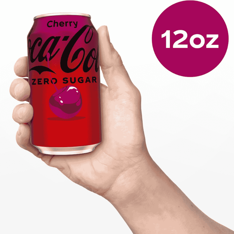 Coca Cola Cherry Zero Sugar Soda en Lata 355ml