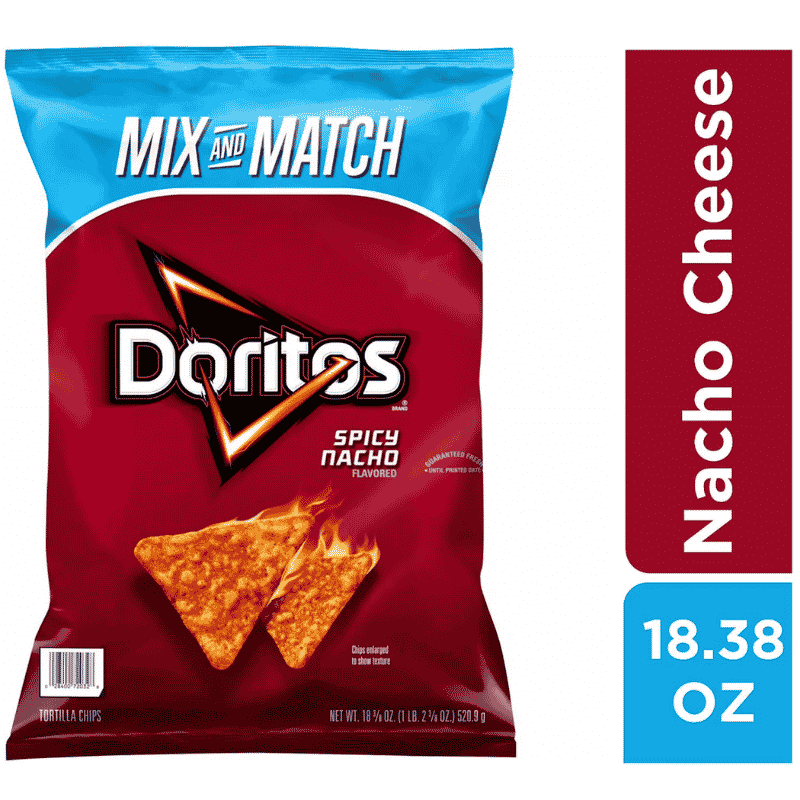 Doritos Spicy Nacho Tortilla Chips 18.38oz (520.9g) - Imagen 2