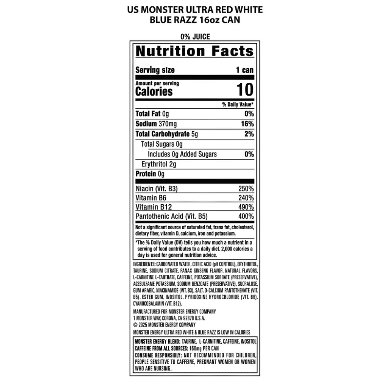 monster ultra blue razz 473ml