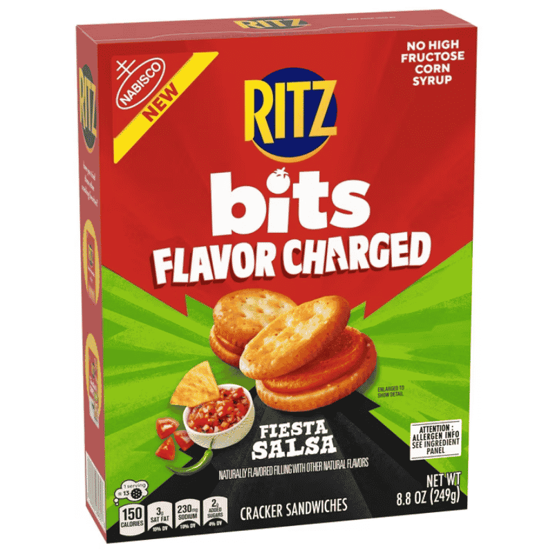 RITZ Bits Flavor Charged Fiesta Salsa Sandwich Crackers 8.8oz (249g)