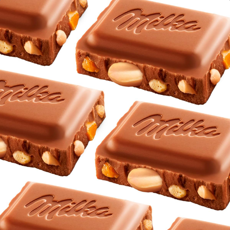 Chocolate Milka Peanut Crispy Caramel Barra 100g