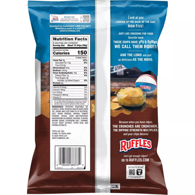 Papas RUFFLES Smokehouse BBQ 226.8g