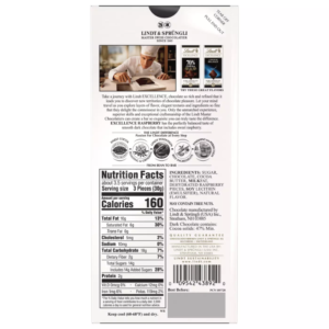 Lindt Excellence Barra de Chocolate Oscuro con Frambuesa 100g