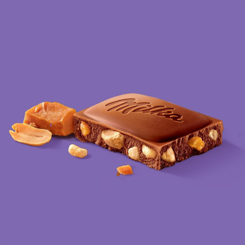 Chocolate Milka Peanut Crispy Caramel Barra 100g