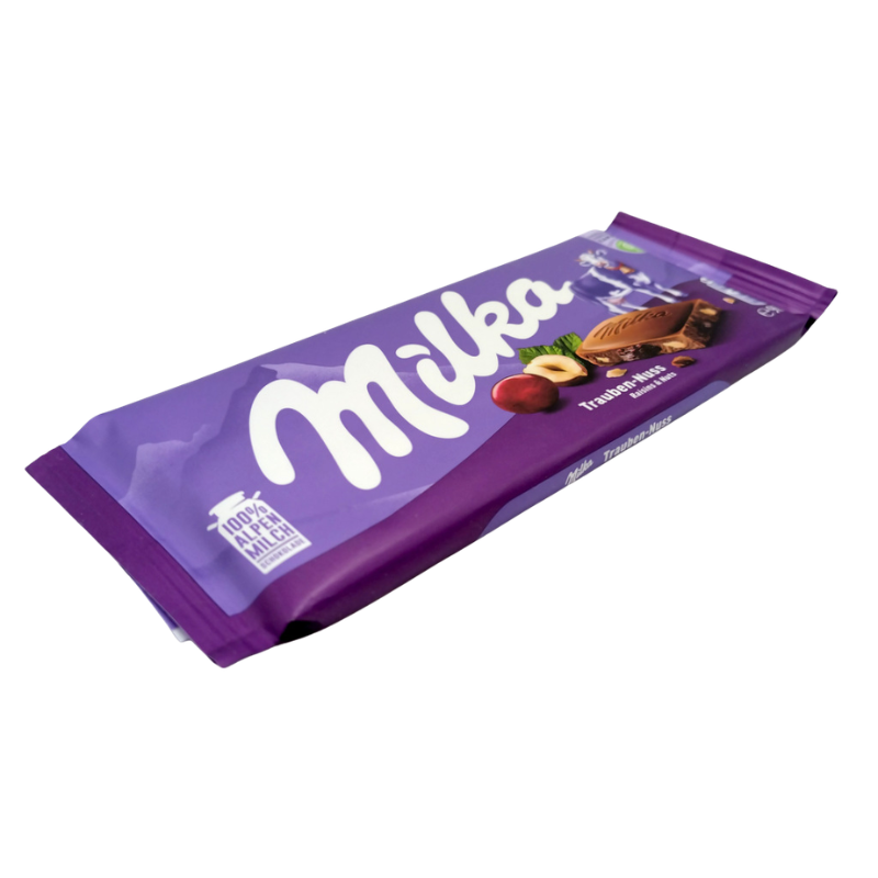 Chocolate Milka Raisins & Nuts Barra 90g