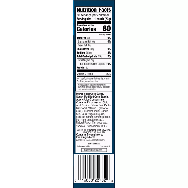 Gomitas Betty Crocker Harry Potter Fruit Flavored Snacks 10 pouches 226g