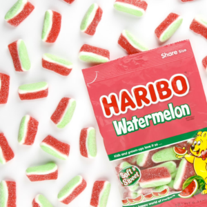 Gomitas HARIBO Watermelon - Sabor Suave y Dulce Sandía 179g