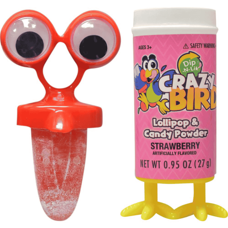 Dip-N-Lik Crazy Bird Paleta con Polvito Dulce 1u - 27g