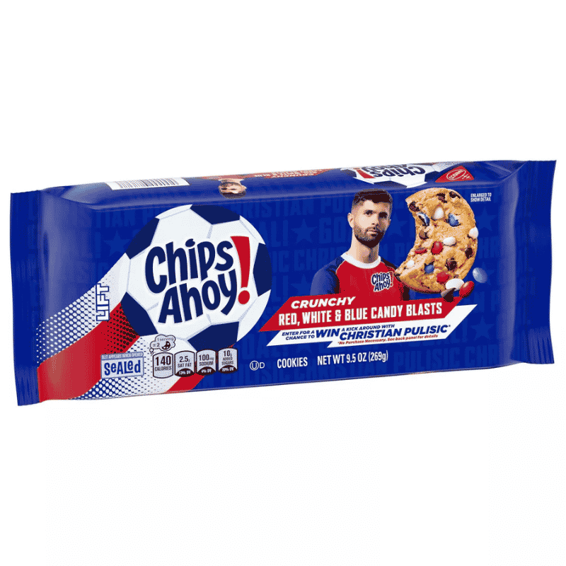 Galletas Chips Ahoy! Crunchy Red White & Blue Candy Blasts 269g - Imagen 2