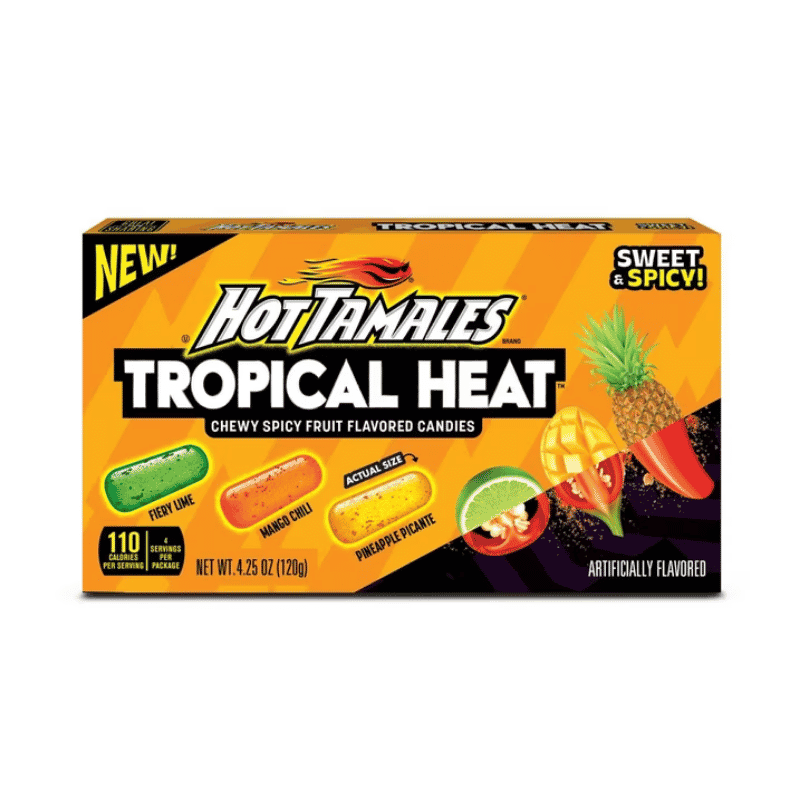 HOT TAMALES Tropical Heat Dulces Masticables Caja 120g