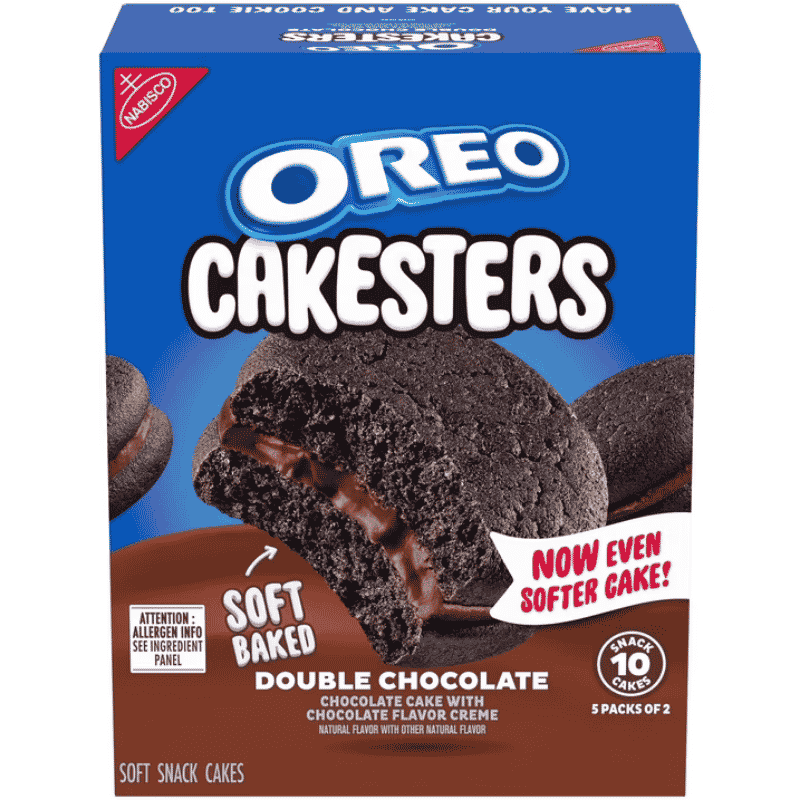 OREO Cakesters Doble Chocolate Pastelitos Suaves Caja (5x2paq) 285g