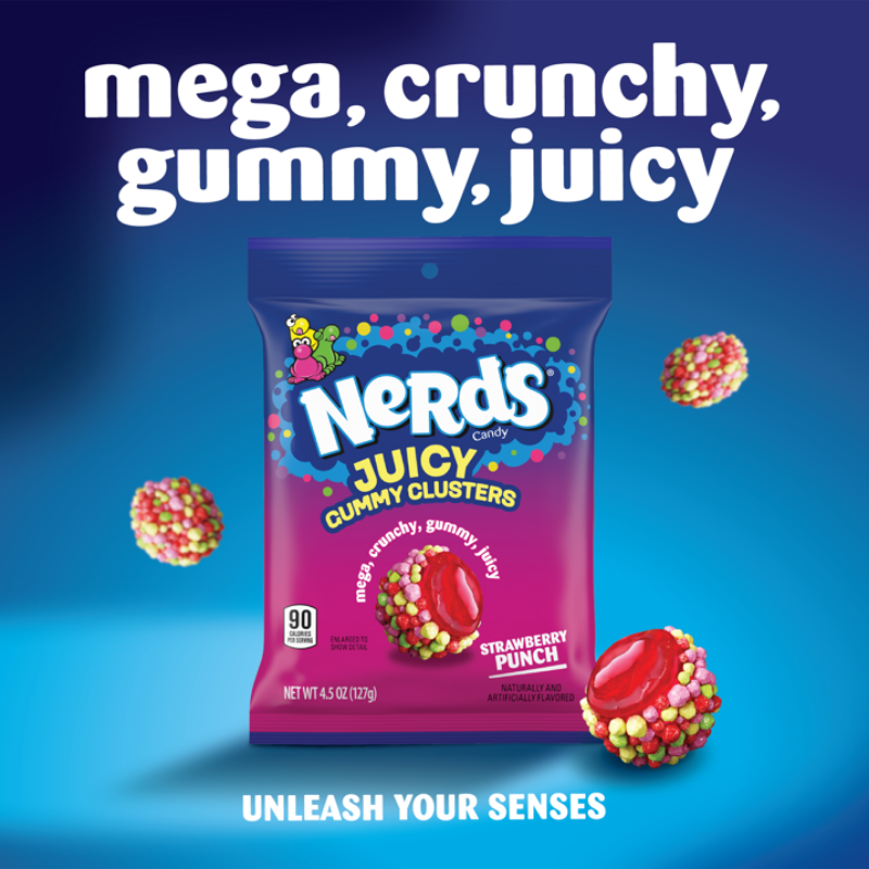 NERDS Juicy Gummy Clusters Strawberry Punch 4.5oz (127g)