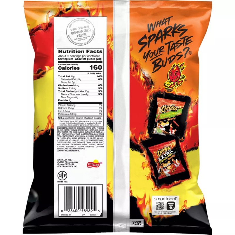 Cheetos Flamin Hot Crunchy 8.5oz 240.9g