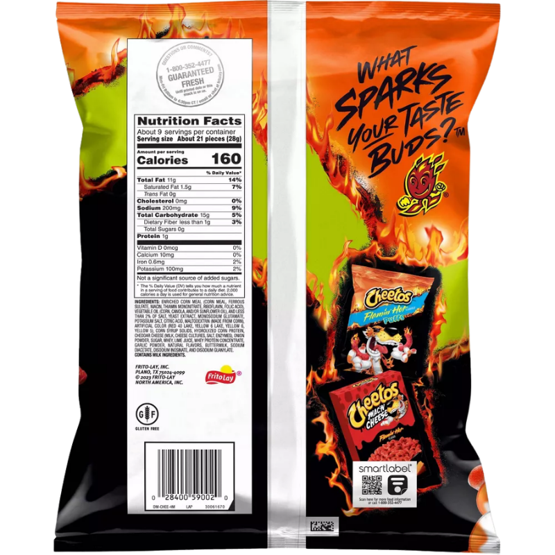 Cheetos Crunchy Flamin Hot Limon 8.5oz