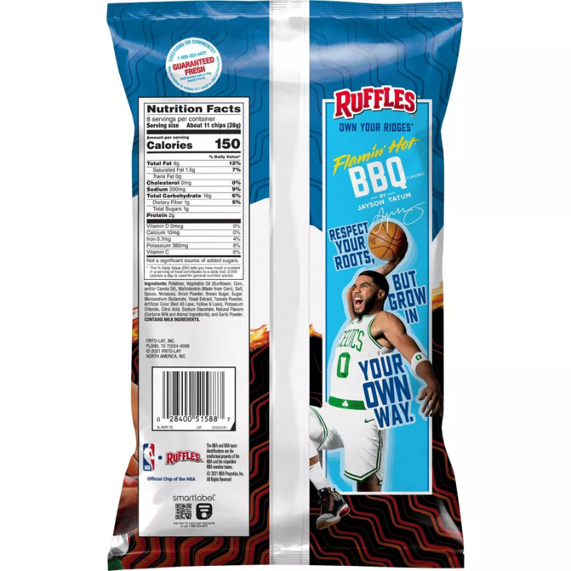 Ruffles Flamin Hot BBQ 8oz 226.8g