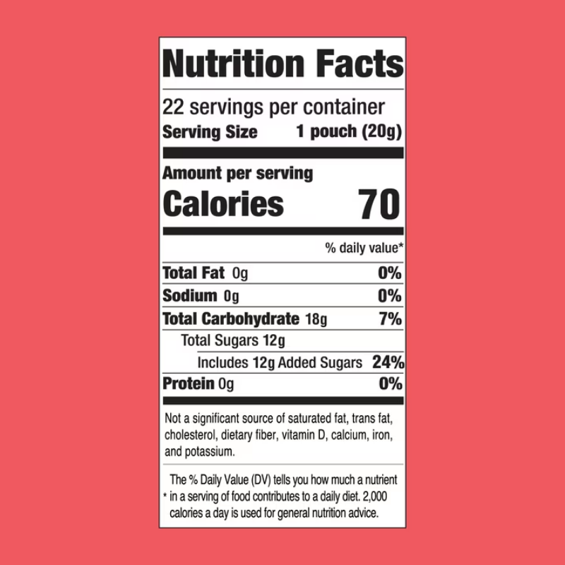 FruitBlox Sour Berry Grape and Watermelon Gomitas - 22 Pouches - 437g
