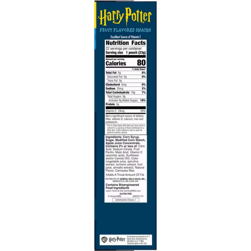Harry Potter Fruit Snacks - 22 Pouches - 498g