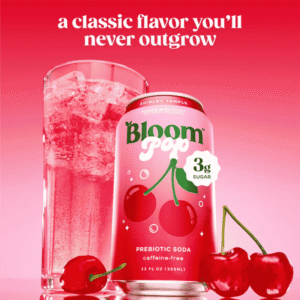 Bloom Pop Shirley Temple Soda Prebiótica Sin Cafeína 355ml
