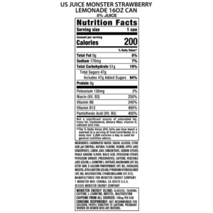 Monster Energy Juice Strawberry Lemonade 473ml