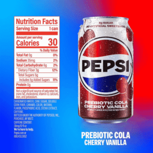 Pepsi Prebiotic Cola Cherry Vanilla 355ml