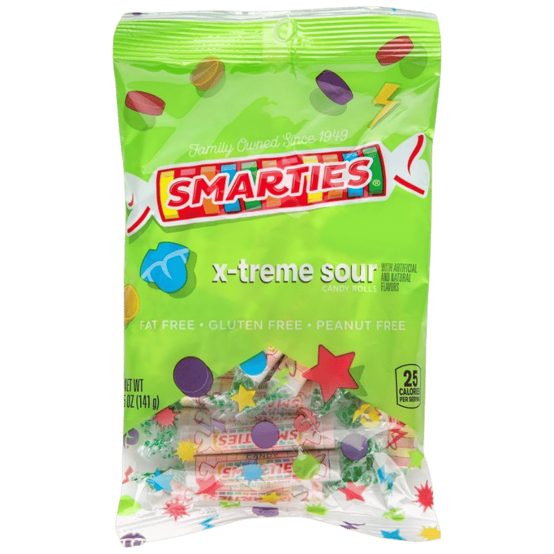 Smarties X-treme Sour Candy Rolls 141g