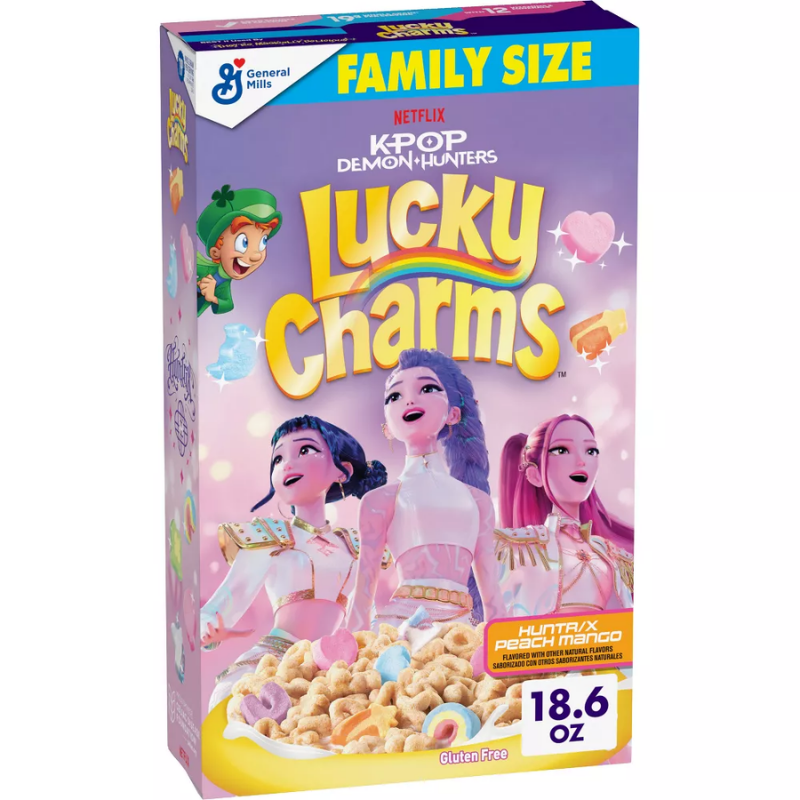Cereal Lucky Charms K-Pop Demon Hunters Family Size 18.6oz (527g)