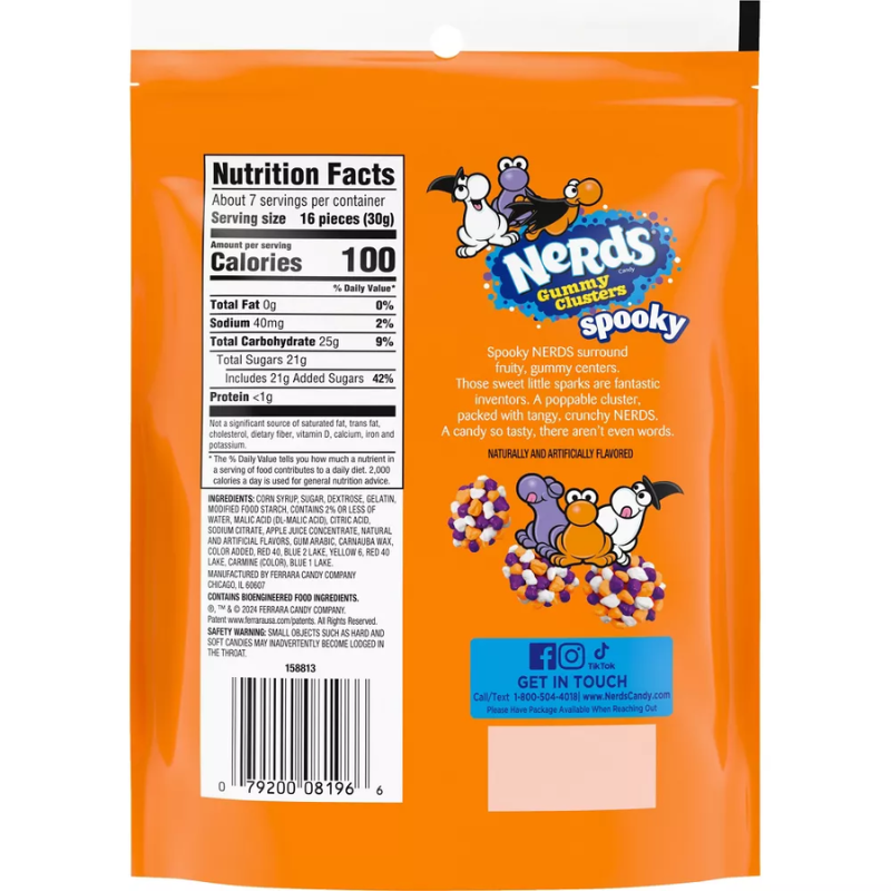 Nerds Gummy Clusters Spooky Halloween 8oz (226g)