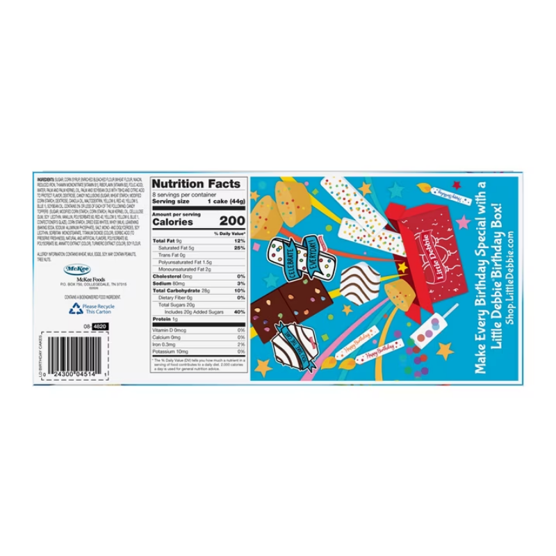 Little Debbie Birthday Cakes 12.39 oz (352g)
