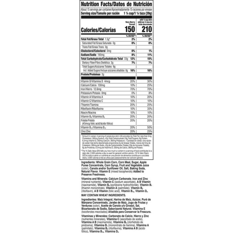 Cereal Mott's Very Berry Family Size 612g