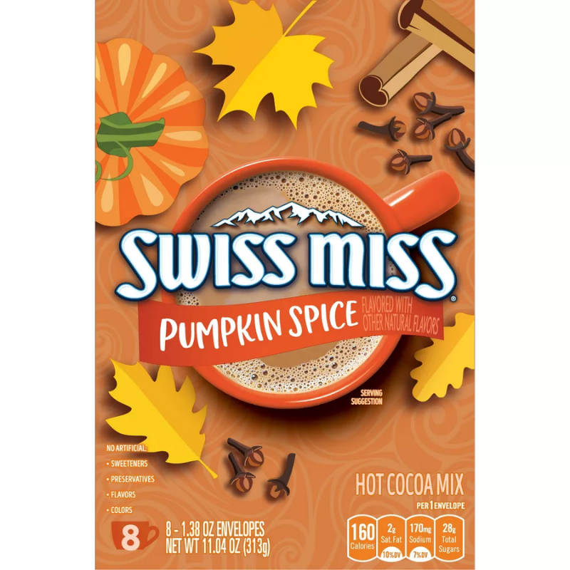 Swiss Miss Pumpkin Spice Hot Cocoa Mix - 8 sobres de 39g - 313g - Imagen 2