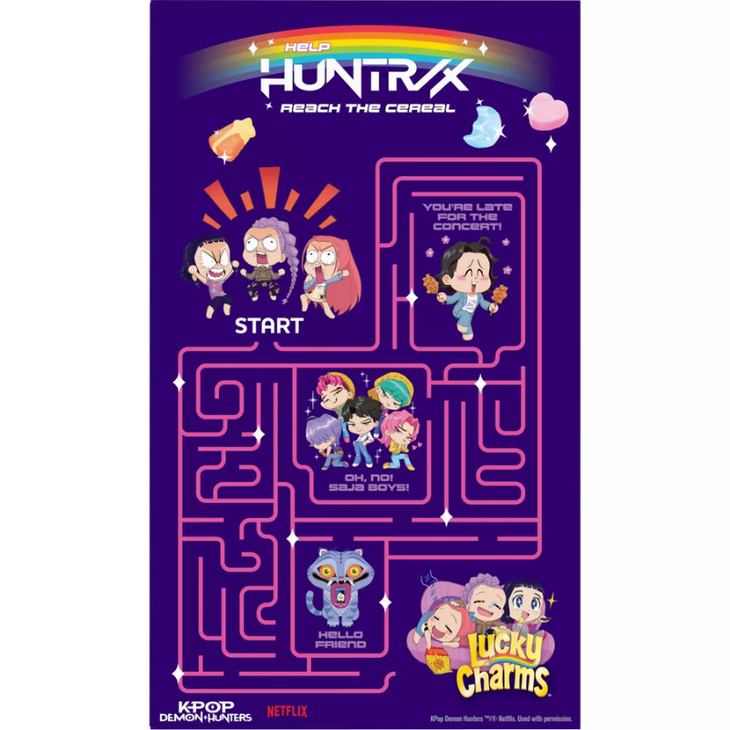 Cereal Lucky Charms K-Pop Demon Hunters Family Size 18.6oz (527g)