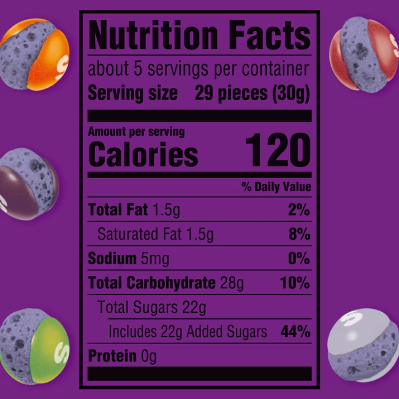 Skittles Pop'd Creepy Crunch Freeze Dried Halloween - 5.5 oz (155g)